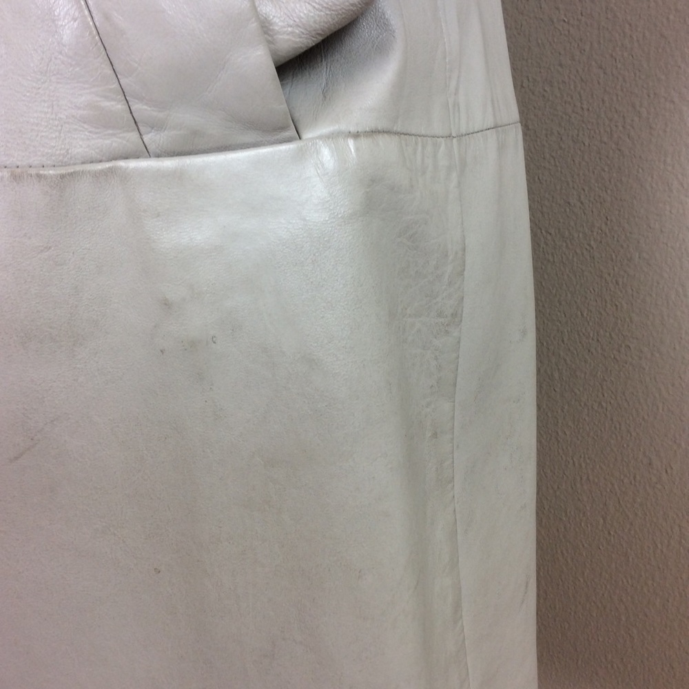 SOLD LEATHER MINK COLLAR SPYGIRL SWING TRENCH COAT - Picture 7 of 8
